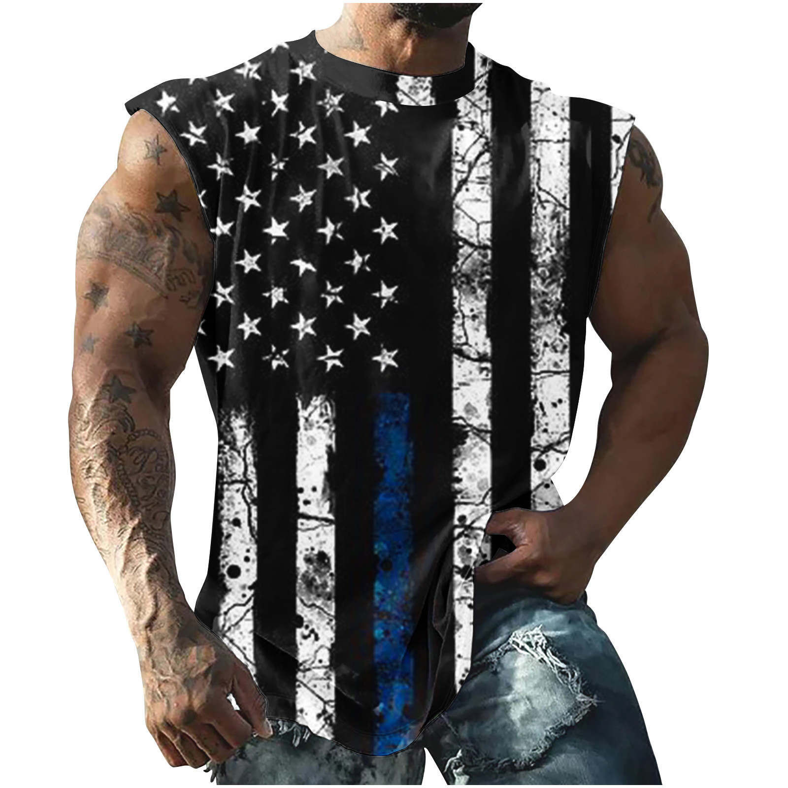 Dovford Men's Graphic Tanks Beach Summer Novelty Tank Tops for Guys