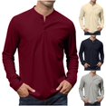 thumbnail image 1 of Dovford Men's Henley Shirts Long Sleeve Basic Pullover Shirt Lightweight Button T-Shirts 2025, 1 of 6