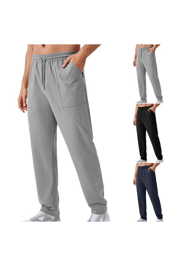 Men's Lightweight Sweatpants with Pockets Ultra 4-Way Stretch Soft Joggers for Gym Workout Runing Athletic Pants