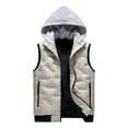thumbnail image 1 of Dovford Men's Outdoor Winter Vest Outerwear Removable Hooded Padded Puffer Sleeveless Vest, 1 of 1