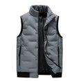 thumbnail image 1 of Dovford Men's Outdoor Winter Vest Outerwear Removable Hooded Padded Puffer Sleeveless Vest, 1 of 5