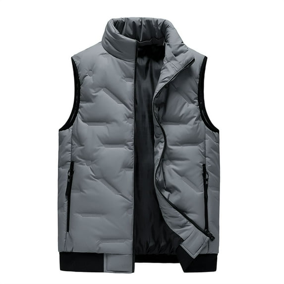 Dovford Men's Outdoor Winter Vest Outerwear Removable Hooded Padded Puffer Sleeveless Vest