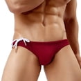 thumbnail image 1 of Dovford Men's Ployester Swimsuit Bikini Briefs with Adjustable Drawstring, 1 of 7