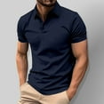 thumbnail image 1 of Dovford Men's Polo Shirts Short Sleeve Cotton Pique Golf Shirt Casual Collared Shirt Lightweight Work Shirts with 3 Buttons, 1 of 7