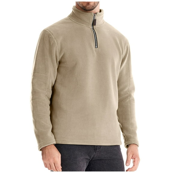 Dovford Men's Quarter Zip Up Sweaters Slim Fit Lightweight Mock Neck Pullover Casual Polo Sweaters