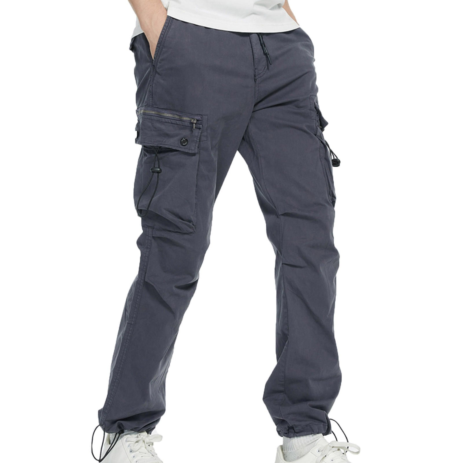 Cresay Men's Winter Cargo Pants - Fleece Lined, Casual Military Style, Loose Fit For Outdoor Activities - View #8
