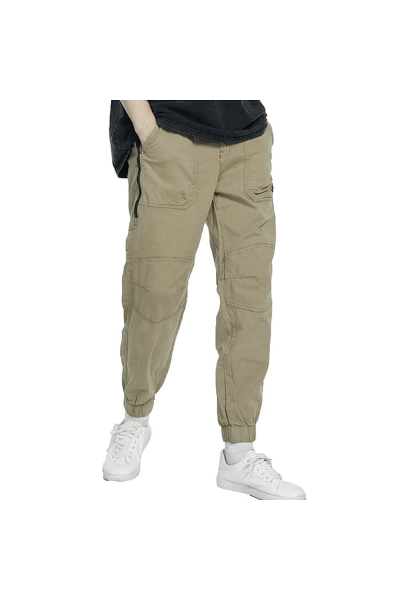 Men's Relaxed Cargo Pants Pockets Work Pants Casual Outdoor Pants Ripstop Tactical Pants for Men