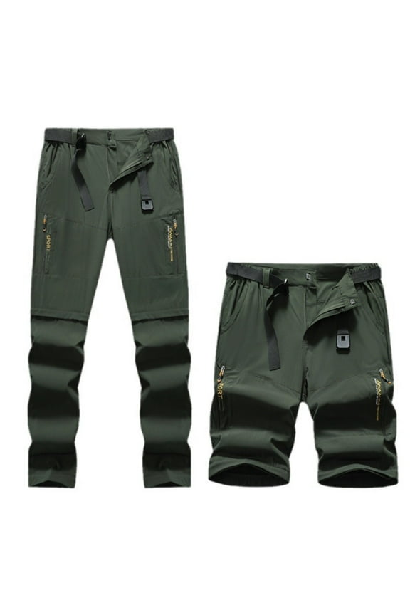Men’s Scout Pants Convertible Hiking Quick Dry Zip Off Pants Outdoor Climbing Casual Trouser Youth Cargo Pants