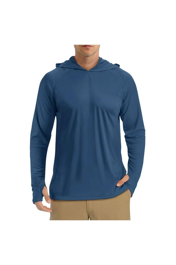 Men's Shirts Long Sleeve Workout Fishing T Shirts UPF 50+ Sun Protection Rash Guard Dry Fit Athletic Running Tee Tops
