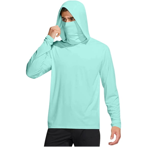 Dovford Men's Shirts Long Sleeve Workout Fishing T Shirts UPF 50+ Sun Protection Rash Guard Dry Fit Athletic Running Tee Tops