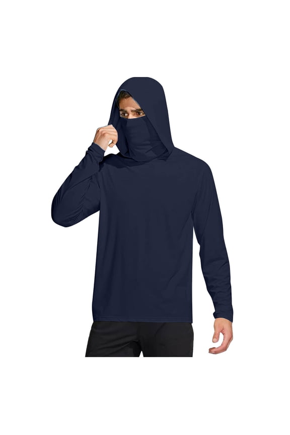 Men's Shirts Long Sleeve Workout Fishing T Shirts UPF 50+ Sun Protection Rash Guard Dry Fit Athletic Running Tee Tops