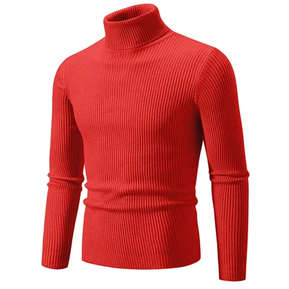 Dovford Men's Slim Fit Mock Turtleneck Pullover Sweater Casual Basic Knitted Thermal Sweaters