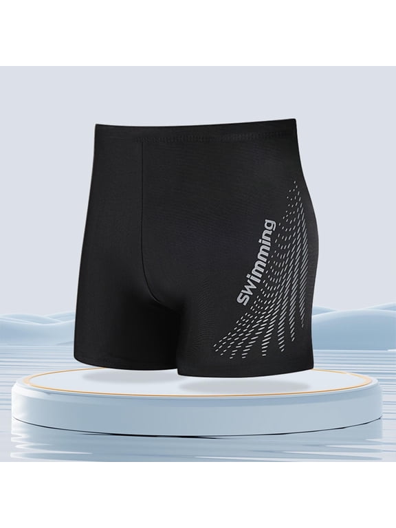 Men's Square Leg Athletic Swim Jammers Durable Training Splice Team Swimsuit