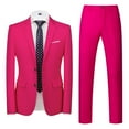 thumbnail image 1 of Dovford Men's Suit Slim Fit 2 Button 2 Piece Suits for Men Party Formal Dress Solid Tuxedo Blazer Jacket Pants Set, 1 of 5