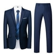 thumbnail image 1 of Dovford Men's Suit Slim Fit 2 Button 2 Piece Suits for Men Party Formal Dress Solid Tuxedo Blazer Jacket Pants Set, 1 of 5