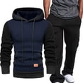thumbnail image 1 of Dovford Men's Sweatsuits Set Fleece Hoodie and Jogger Two Piece Tracksuits Sweatpants with Sweatshirts Outfits, 1 of 7