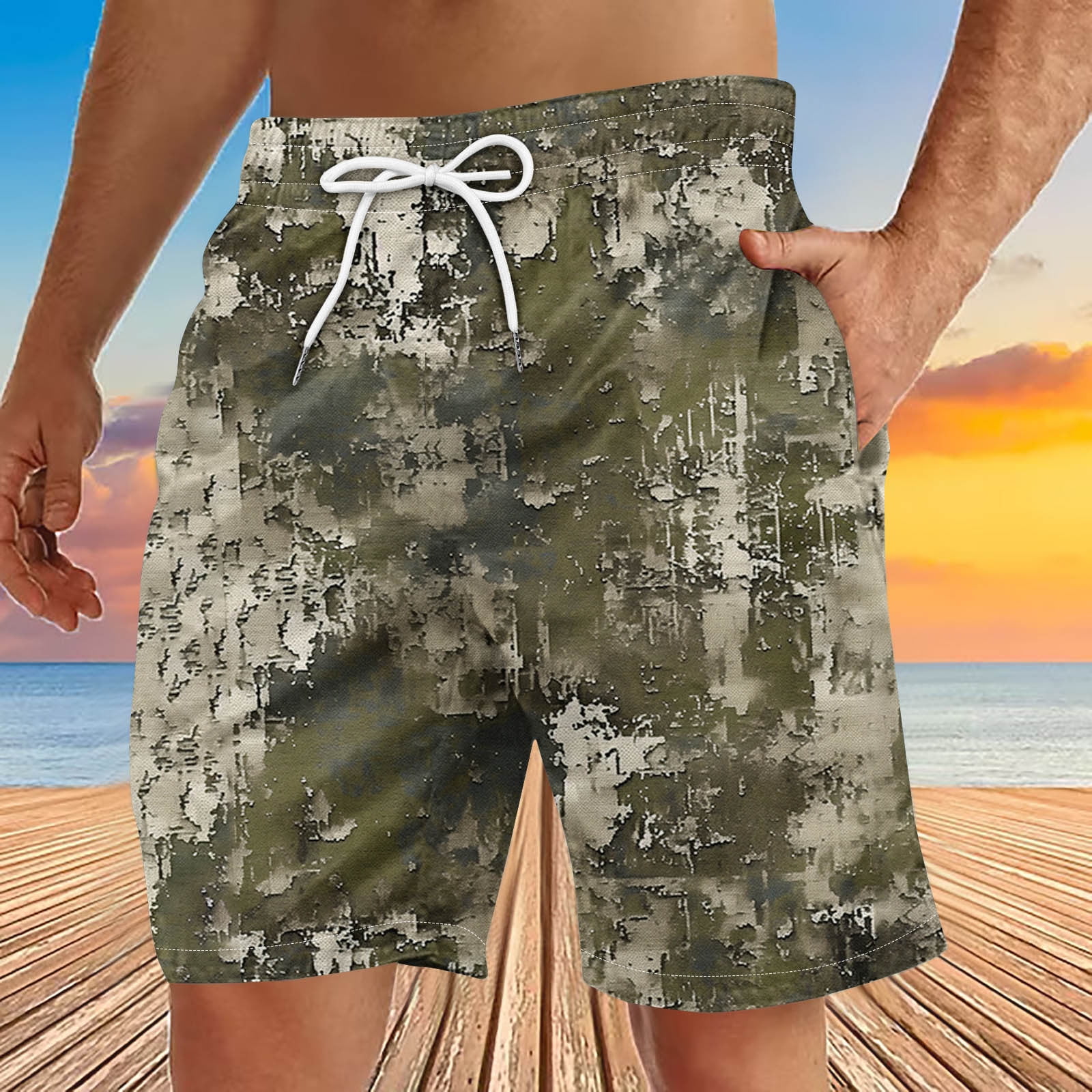 Dovford Men's Swim Trunks Board Shorts Mens Swim Trunk Camo Print Quick ...