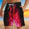 thumbnail image 1 of Dovford Men's Swim Trunks Quick Dry 3D Flame Printed Beach Board Shorts with Pockets Cool Mesh Lining Bathing Suits, 1 of 4