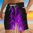 thumbnail image 1 of Dovford Men's Swim Trunks Quick Dry 3D Flame Printed Beach Board Shorts with Pockets Cool Mesh Lining Bathing Suits, 1 of 4