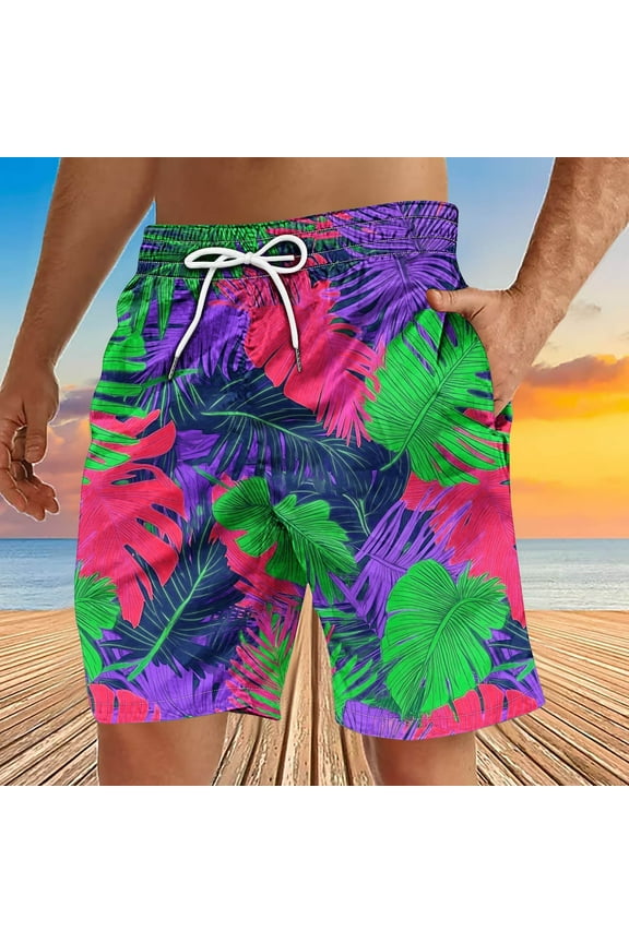 Men's Swim Trunks Quick Dry Beach Board Shorts Bathing Suit Swimwear 2025