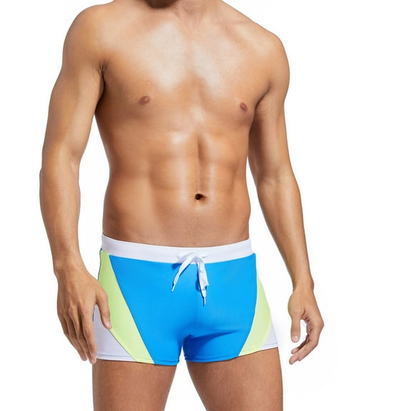 Dovford Men's Swimwear Swimming Boxer Trunks Briefs Shorts Square Cut Swimsuits