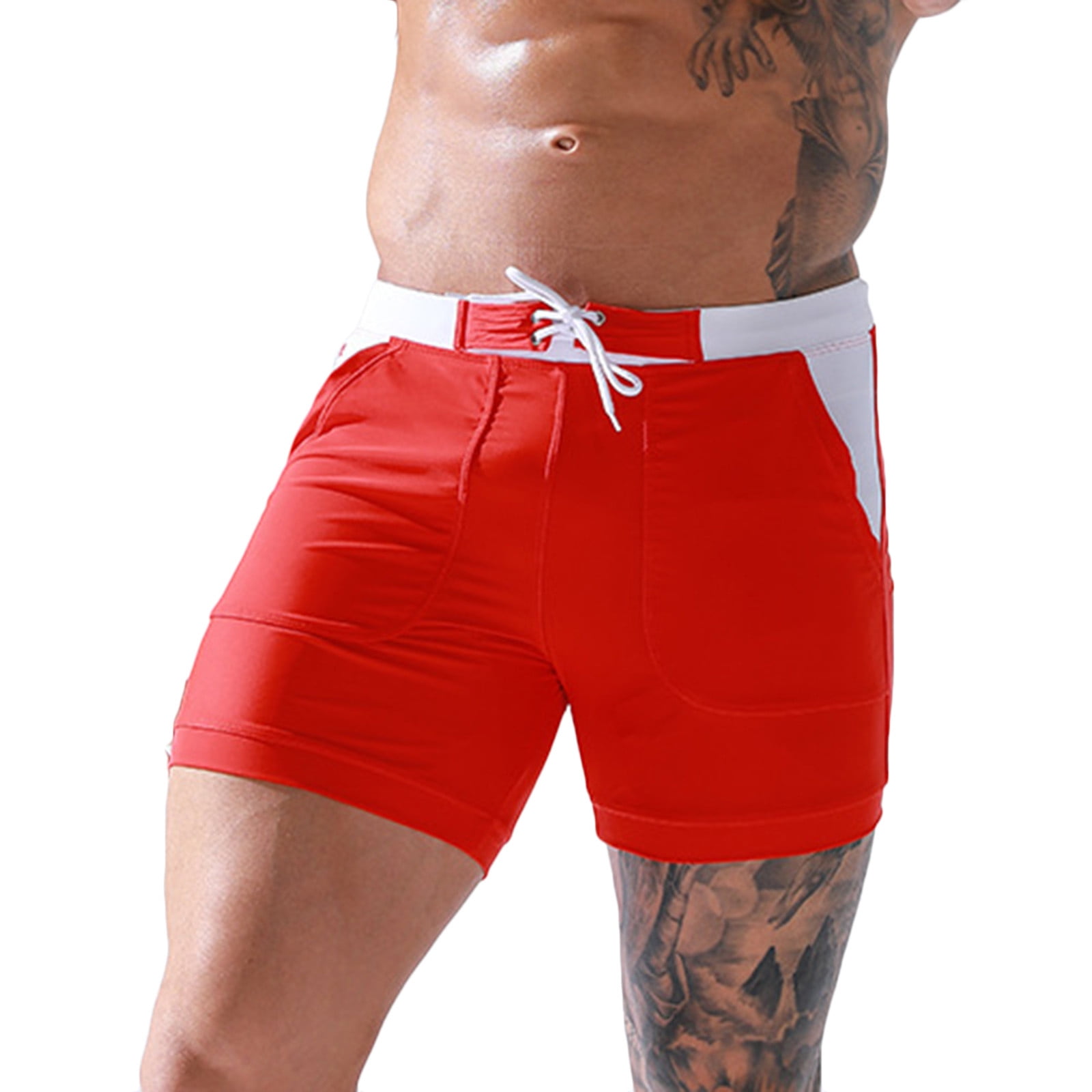 Dovford Men's Swimwear Swimsuits Solid Basic Long Swim Sport Trunks ...
