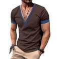 thumbnail image 1 of Dovford Men's T Shirts Short Sleeve Classic V Neck T-Shirt Casual Summer Basic Tee Shirt 2025, 1 of 7