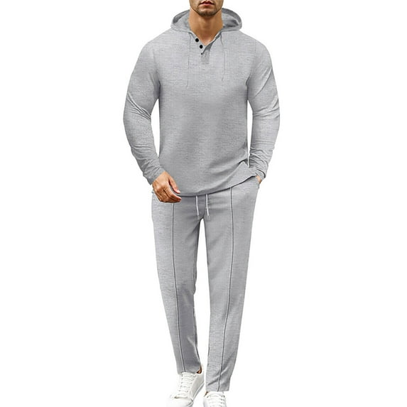Dovford Men's Tracksuit 2 Piece Hooded Athletic Sweatsuits Casual Running Jogging Sport Suit Sets