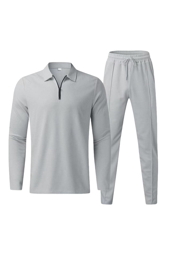 Men's Tracksuit 2 Piece Jogging Athletic Sports Sweat Suit Sets Quarter Zip Casual Outfits