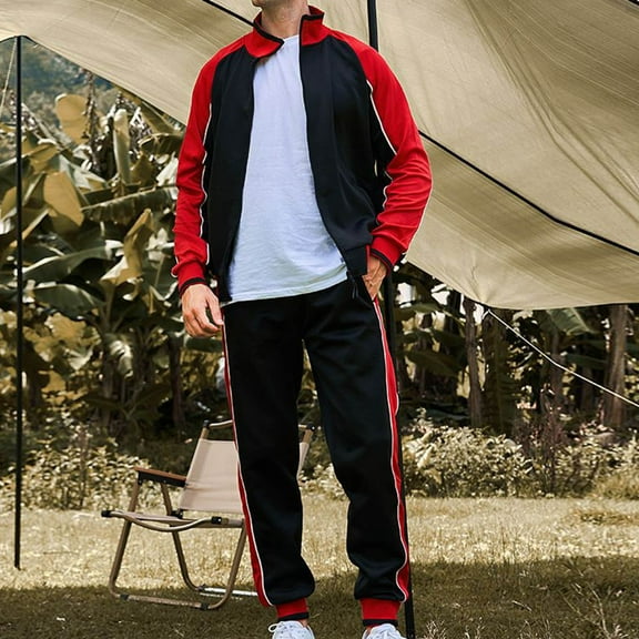 Dovford Men's Tracksuits 2 Piece Outfit Jogging Suits Set Casual Long Sleeve Sports Sweatsuits