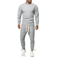 thumbnail image 1 of Dovford Men's Tracksuits 2 Piece sweatsuits Solid Color Sweat suits Athletic Jogging long sleeve outfits for men, 1 of 6