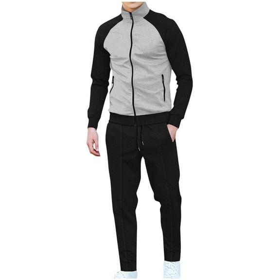 Dovford Men's Tracksuits Outfits Sweatsuits for Men Athletic Track Suits 2 Piece Set Full Zip Sweat Suits Jogging Suits