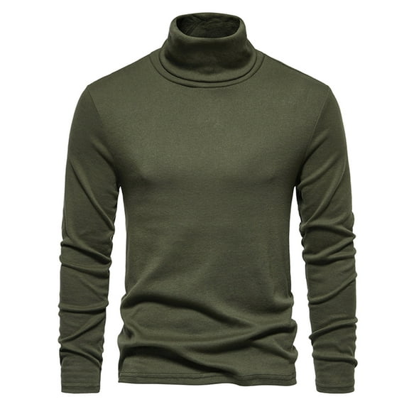Dovford Men's Turtle Neck Shirts High Neck Mock Neck T Shirts Long Sleeve Slim Fit Sweater Casual Thermal Pullover