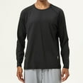 thumbnail image 1 of Dovford Men's Ultra Soft Bamboo Viscose T-Shirt Curve Hem Lightweight Cooling Long Sleeve Casual Basic Tee Shirt, 1 of 5