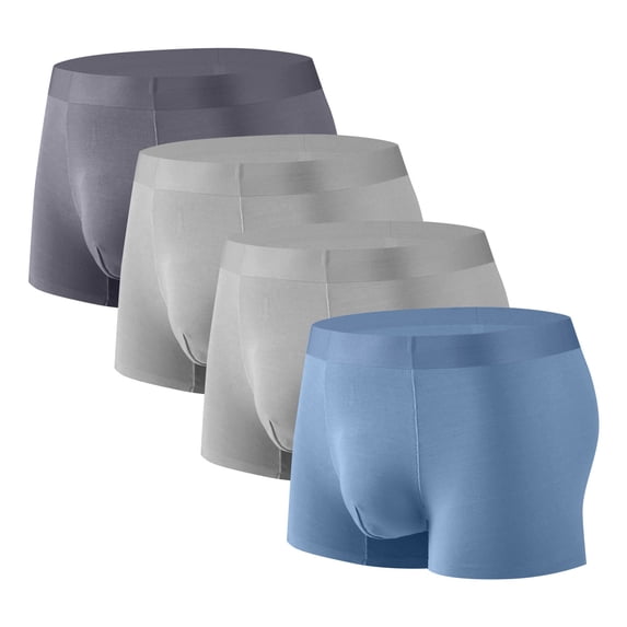 Dovford Men's Underwear Boxer Briefs Soft Breathable Underwear (4 Pack)