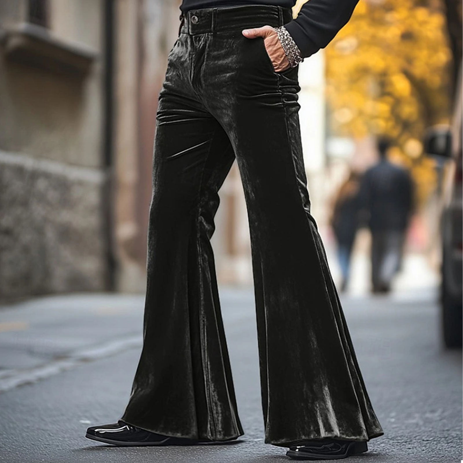Black Velvet Pants Party Wear Joggers Hfyihgf High Waisted Velvet