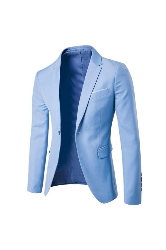Mens Blazers Slim Fit Business Casual Men Suit Sport Coat One Button Travel Blazer Lightweight Suit Jacket