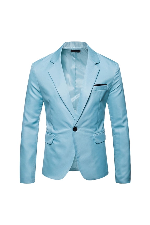 Mens Blazers Slim Fit Business Casual Men Suit Sport Coat One Button Travel Blazer Lightweight Suit Jacket