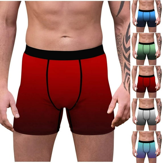 Dovford Mens Boxer Briefs | Underwear Flyless | Anti-Chafing, Moisture Wicking Gradient Color 2025