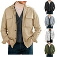 thumbnail image 1 of Dovford Mens Button Down Shirt Jacket Casual Cotton Military Shacket Lightweight Outdoor Cargo Jacket Coat 2025, 1 of 7