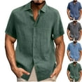 thumbnail image 1 of Dovford Mens Button Down Shirts Lightweight Breathable Short Sleeve Shirt Summer Beach Top 2025, 1 of 5
