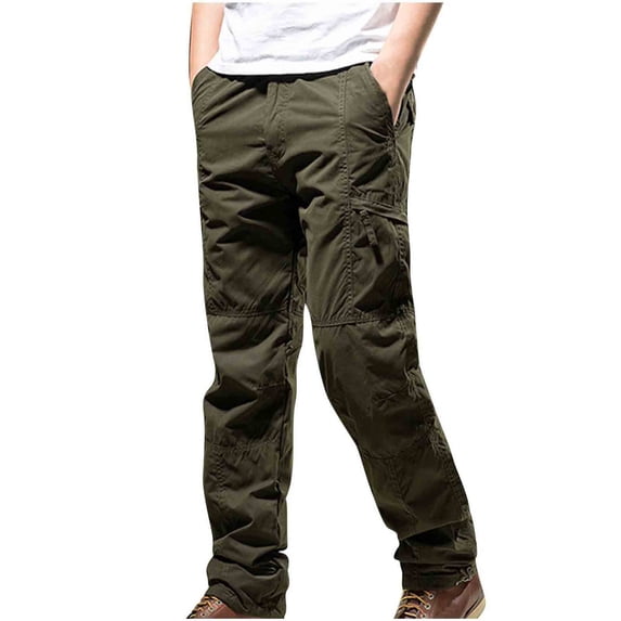 Dovford Mens Cargo Pants Casual Drawstring Athletic Jogger Sports Outdoor Trousers with Pockets