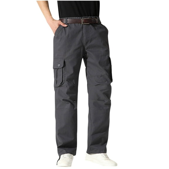 Dovford Mens Cargo Pants Taperd Cargo Pants for Men Stretch Cargo Pants with 6 Pockets