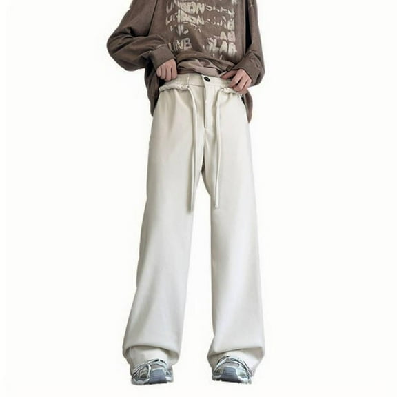 Dovford Mens Cargo Work Pants Relaxed Fit Baggy Sweatpants Pants with Pockets Casual Streetwear Y2K