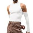 thumbnail image 1 of Dovford Mens Casual Slim Fit Basic Tops Sleeveless/Long Sleeve Off Shoulder Shirt Turtleneck T Shirts Rib Knitted Stretch Pullover Sweater, 1 of 5