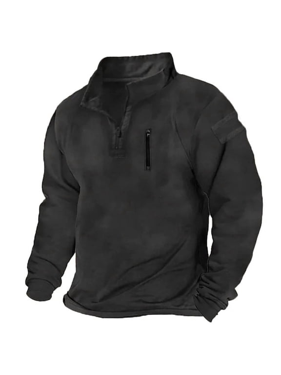 Mens Corduroy Shirt with Elbow Patches Button Up Mock Neck Long Sleeve Sweaters Casual Polo Sweatshirts No Hood