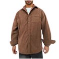 thumbnail image 1 of Dovford Mens Corduroy Shirts Jacket Button Down Long Sleeve Work Shirts Shackets with Pocket, 1 of 6