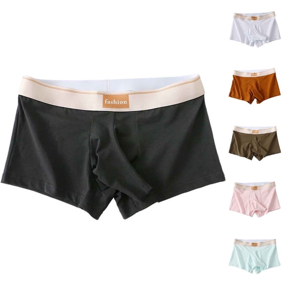 Dovford Mens Cotton Boxer Briefs Soft Cool Underwear Breathable Low Rise Trunks