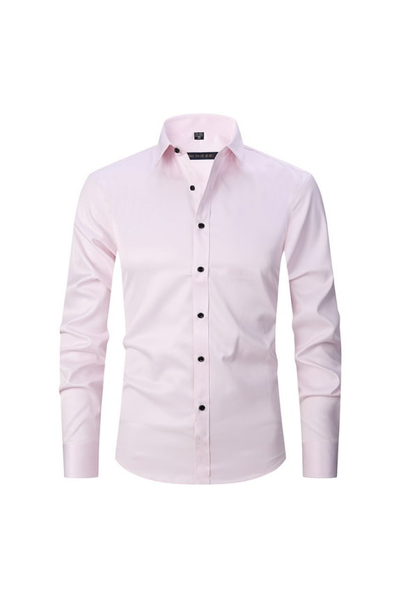 Mens Dress Shirts Long Sleeve Casual Button Down Shirts Formal Business Shirt with Pocket Matching Tie