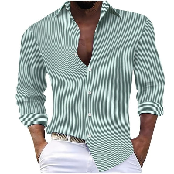 Dovford Mens Dress Shirts Long Sleeve Wrinkle Free Shirts Regular Fit Button Down Business Formal Shirts